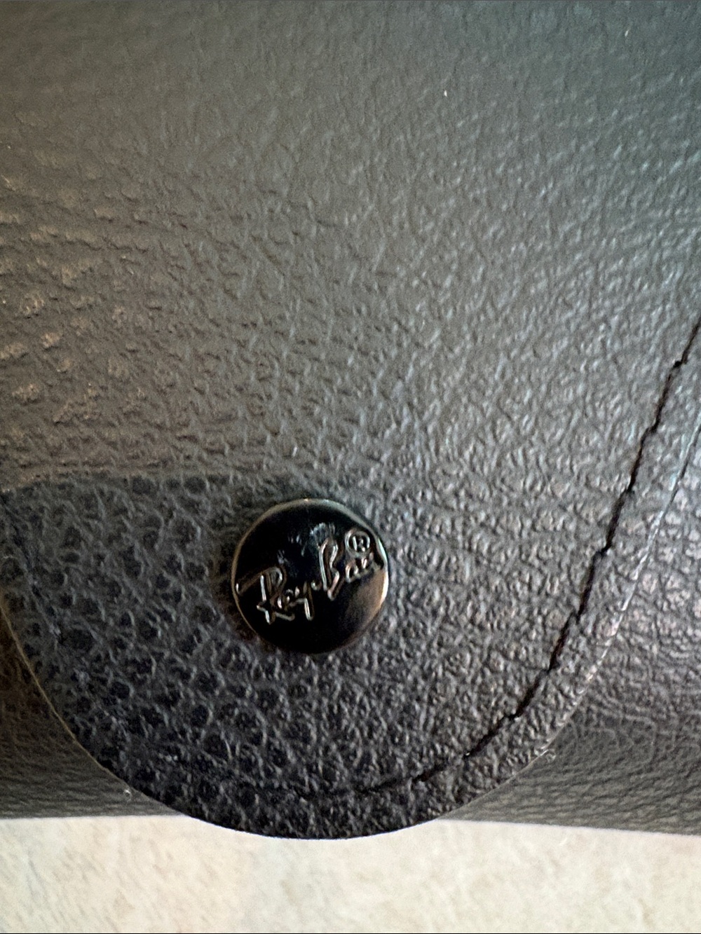 Ray-Ban Black Sunglasses Case with Gold Logo and Gray Microfiber Cloth — EMPTY - Picture 5 of 7